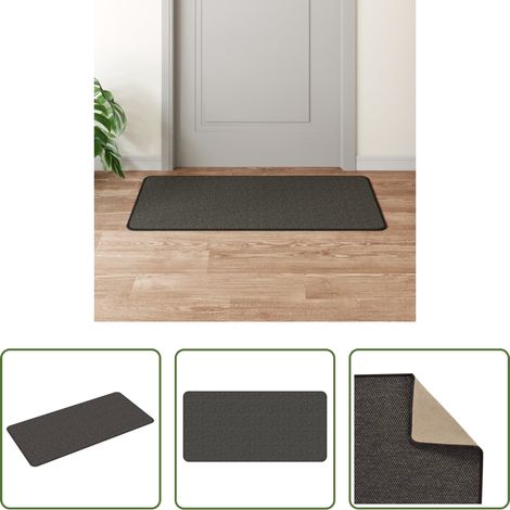 Tapis de sol - Tapis de couloir aspect sisal anthracite 50x100 cm (1/5)