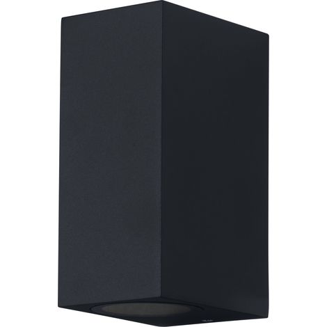 OSRAM Applique d'extérieur ENDURA Classic Square Updown, noir, culot GU10 (max 35W), peut être équipée d'une lampe normale ou intelligente, types down ou up/down, protection IP44 (1/4)