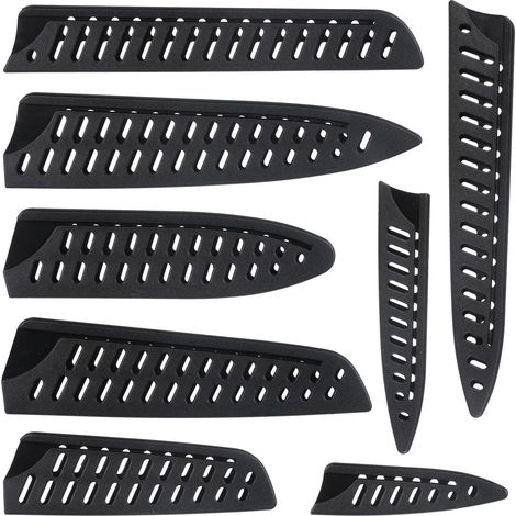 Lot de 8 protections de lame universelles en plastique perforé pour couteau à fruits (8 tailles) (1/5)