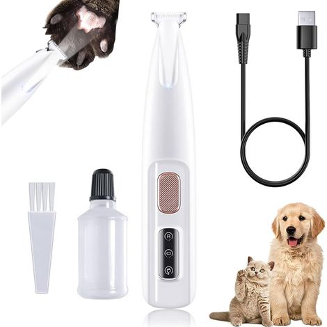 Coupe-ongles pour Chien, Tondeuse à Poils de Chien avec Affichage LED et Huile Lubrifiante, Tondeuse à Griffes de Chien sans Fil, à Faible Bruit et Rechargeable, Tondeuse pour (1/5)