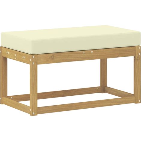 Maison Exclusive - Panca da esterno con cuscino Bianco 80 x 43 x 45 cm