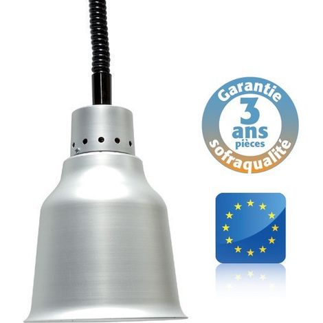 Lampe chauffante suspendue - Infra-rouge - Basic - Alu brossé - Sofraca