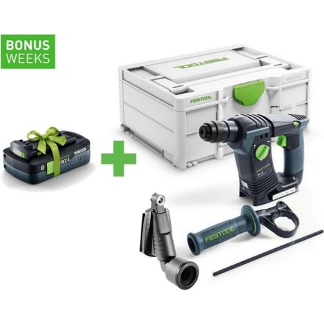 FESTOOL Akku-Bohrhammer BHC 18-Basic + Bohrstaub-Düse D 27-BSD - 577600E (1/4)