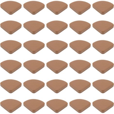 30 Protections d'angle en silicone souple pour meubles, sécurité enfant, bord de table antidérapant, marron, pack économique (1/5)