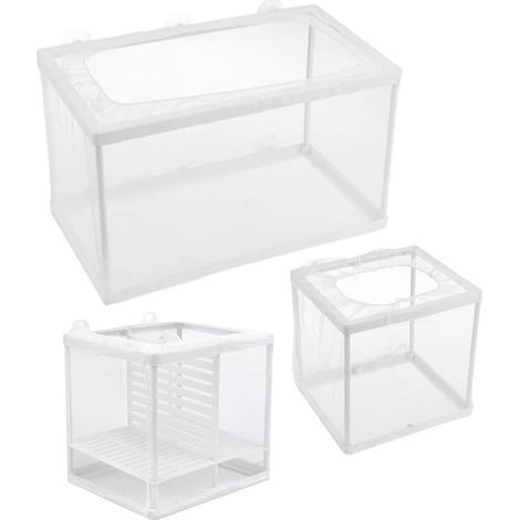 Zuchtbox, Doppellagiges Netz, Saugnäpfe, Aquarium, Fische, Garnelen, Becken (1/5)