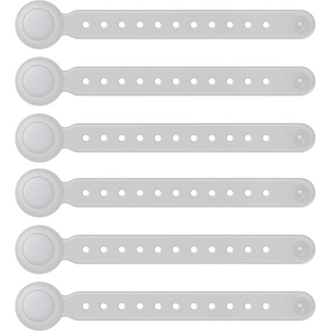 Lot de 6 serre-câbles réglables en silicone pour la maison et le bureau (1/5)