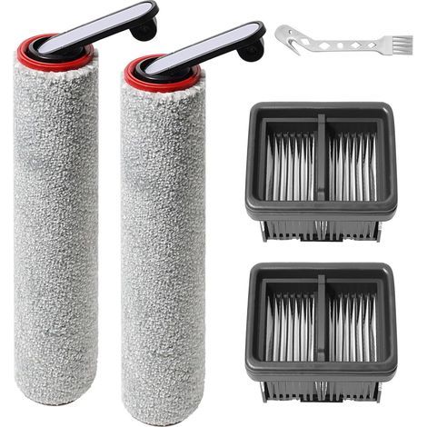 Brush Rollers, 2 HEPA Filters, 1 Cleaning Brush for Mova M10 Wet and Dry Vacuum Cleaner (1/5)
