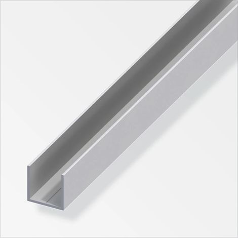 profilo ad "u" 23.5 in alluminio - 1 metro.
