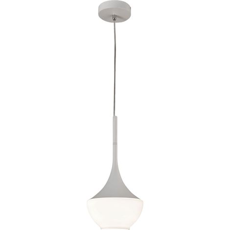 Suspension Apollo En Métal Et Verre Soufflé Blanc - Design Moderne, Douille E27, Structure Orientable 2000 Mm, Idéale Pour L'Éclairage Intérieur (1/3)