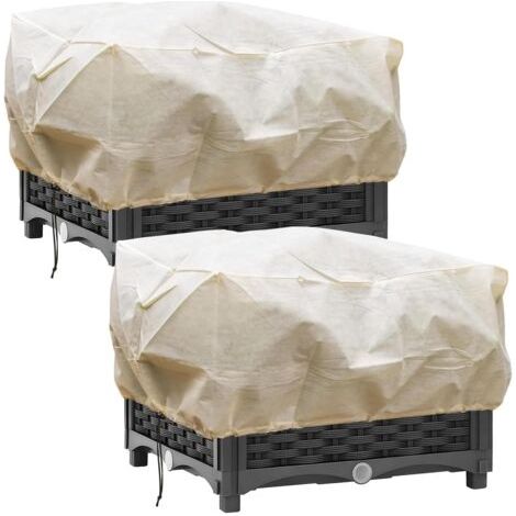 BUNTHAUS (150x45x40cm) Deux ensembles de housses de protection pour plantes d'hiver, housses de protection pour voiles d'hiver, housses d'hiver pour voiles d'hiver, housses de protection pour arbustes (1/4)
