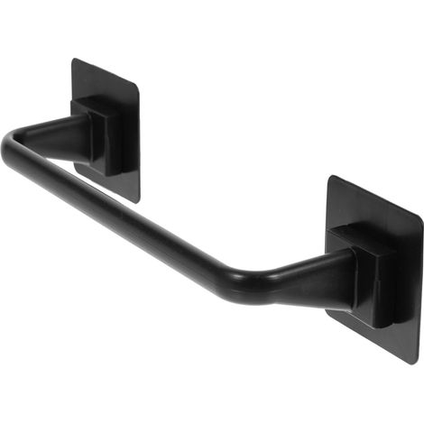 Porte-serviettes adhésif sans perçage pour salle de bain (noir) (1/5)