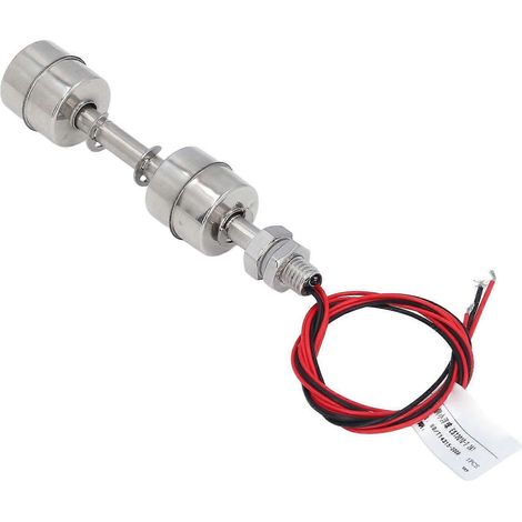 Doppelkugel-Schwimmerschalter 120 mm, Edelstahl, Wasserstandsregler mit 400 mm Kabel 0