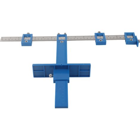 Gabarit quincaillerie meuble guide perçage réglable pliable localisateur trous poignée tiroir porte acier inox ABS 410mm (1/5)