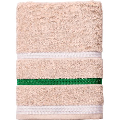 TOALLA DE MANOS 50X90CM 450GMS 100% ALGODÃN BEIGE CON RAYAS NEUTRAL BENETTON