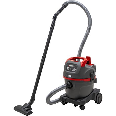 STIER Nass-Trockensauger SNT-20 Premium, 1400W, 20L Behälter, Industriesauger, 8m Kabel, mit Ausblasfunktion und Zubehörhalterung, Werkstattsauger (1/5)