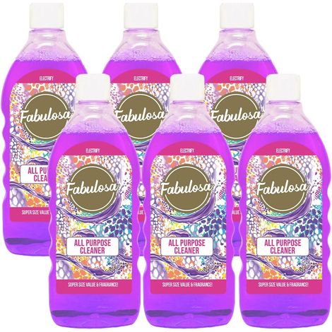 Nettoyant universel puissant , pour les sols, murs et toutes les surfaces dures, parfum longue durée, à utiliser sur de grandes surfaces, 1L, lot de 6 unités, Electrify (1/5)