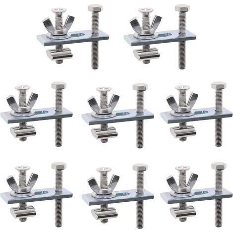 8pcs T-Écrou Kit de Pinces Compresseur Réglable T-Track Mini Pince de Maintien Compatible avec 3018-/3018-MX3/3018-PROVer/1810- CNC Machine de Routeur (1/5)