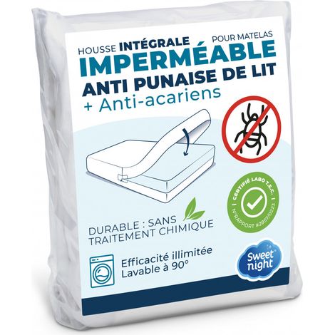 Sweet Night – Housse intégrale imperméable 60x120 cm – Anti-punaises de lit et acariens – Rénovation matelas sans traitement chimique – Certifiée OEKO-TEX