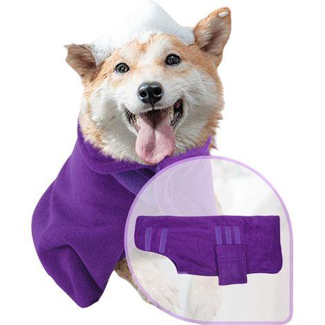 Peignoir ultra-absorbant pour animaux - Séchage rapide et confortable XL (1/4)