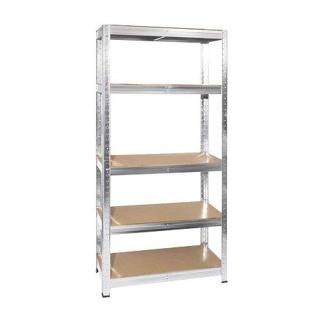 SCAFFALE KIT 5 RIPIANI WORKIT - ZINCATO MDF MM 4 CM 90X40XH.180- 1 confezioni