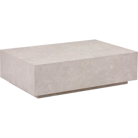 Home Deluxe – Table basse en marbre effet flottant – Dimensions 120 x 35 x 80 cm – MDF beige facile d'entretien – Construction stable pour salon moderne (1/5)