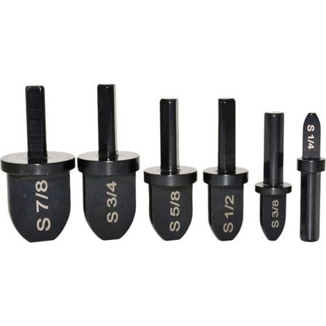 6-teiliges Crimp-Bit-Set mit 1/4", 3/8", 1/2", 5/8", 3/4" und 7/8"-Spitzen, Kupferrohr-Aufweiter für Schraubendreher, Multifunktions-Crimpwerkzeug für Kupferrohre, tragbarer Lagerstahl (1/5)