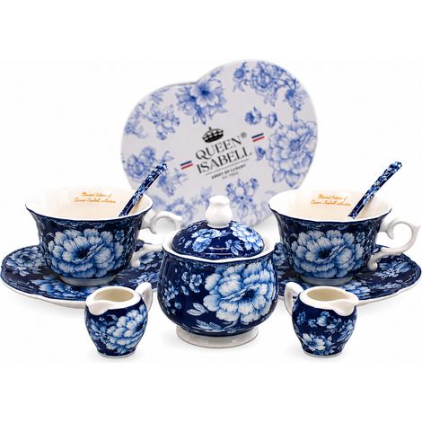 Porzellantassen-Set mit Zuckerdose als Geschenk Premium Queen Isabell (1/5)