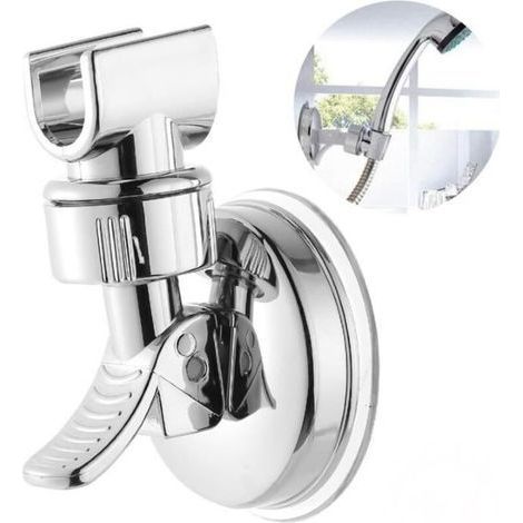 Shower Head Holder - Wall-Mounted Suction Cup Shower Holder - 360° Rotation - No Drilling Suitable for all shower heads (1/4)