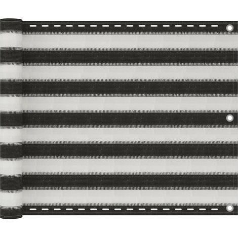 Balkonsichtschutz HDPE 75x400 cm anthrazit und weiß