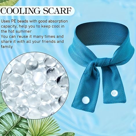 Gaiter de cou rafraîchissant Ice, serviette Ice, serviette absorbante, bande de glace post-partum, foulard de sport, bandana rafraîchissant Ice (1/4)