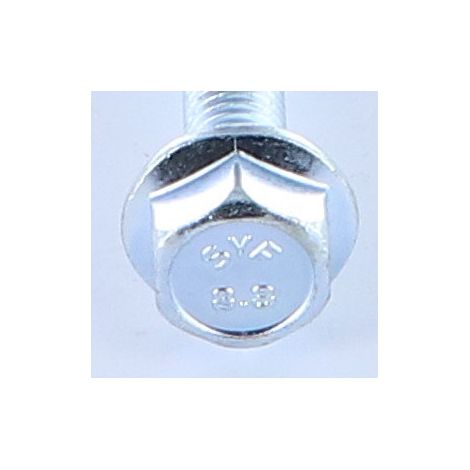 Vis métaux Tête hexagonale TH M6X50 Embase collerette crantée Classe 8.8 Acier zingué-1 pièce