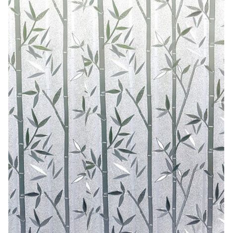 45x200CM Window Film, Privacy Window Film, Decorative Window Film for Home Office Bamboo Pattern Decorative Glazing Film (1/3)