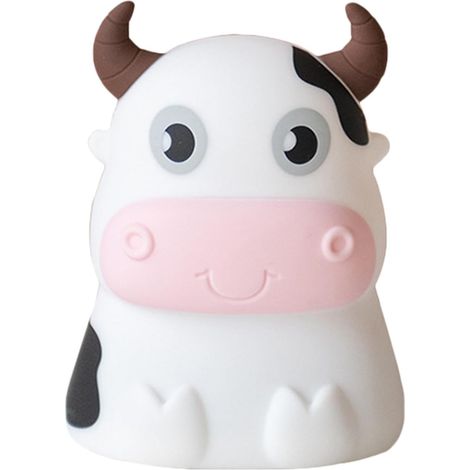 Veilleuse Dessin Animé en Silicone Forme Vache Lampe de (1/5)