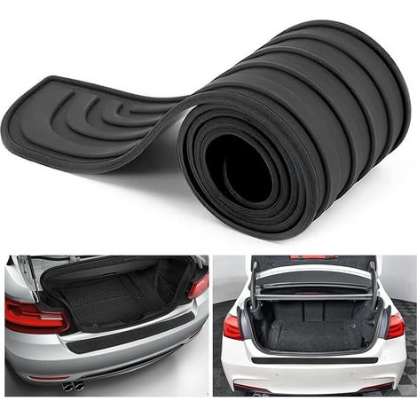 Protection universelle pare-chocs arrière Coque protection caoutchouc pour voiture pickup camion VUS noir 101 cm x 8,5 cm (1/5)