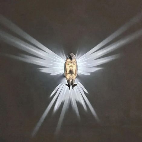 3D LED Wandleuchte mit Tiermotiv Nachtlicht in Form eines magischen Adlers Dekorative Wandleuchte in Form eines 3D gedruckten Vogels für Schlafzi (1/5)
