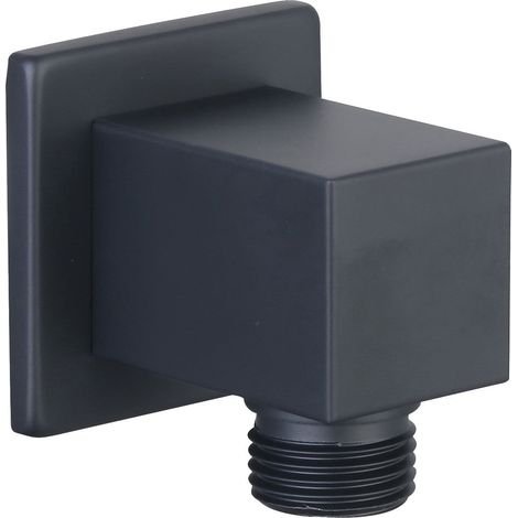 Presa acqua quadrata M1/2" x M1/2" - Colore: Nero opaco