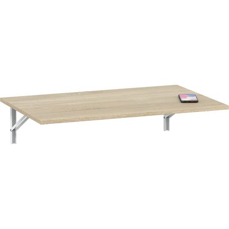Home Heavenly® - Mesa plegable de pared PLEX, escritorio abatible multifuncional para espacios pequeños, tablero melaminizado co  Color: Roble Canadian