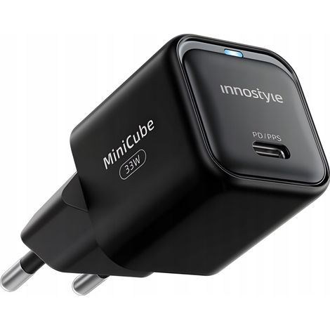 Cargador rápido INNOSTYLE CUBE USB-C 33W USB tipo C GAN II para Samsung LED