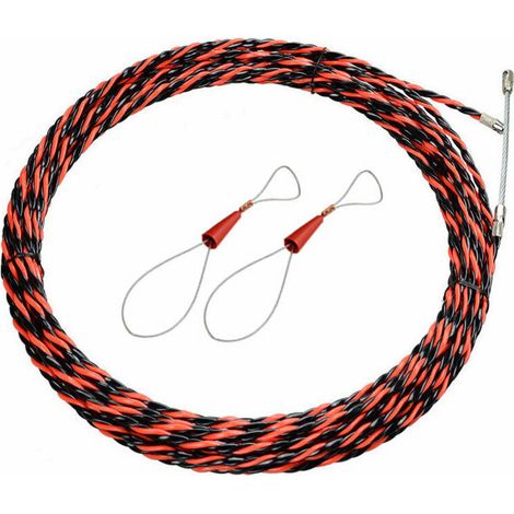 Aiguille Électricien de 50M - Tire-Fil Électrique de 5mm de Diamètre - Aiguille de Tirage Rétractable pour Câbles et Rallonges Électriques-