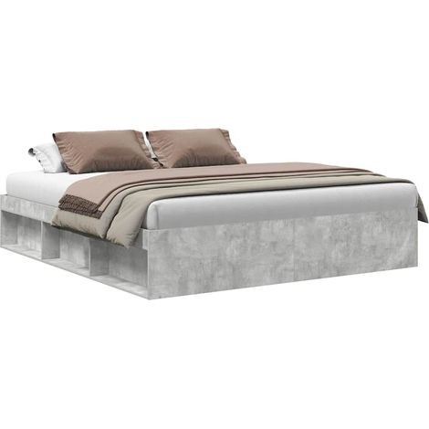 Maison Exclusive - Bettgestell Betongrau 180x200 cm