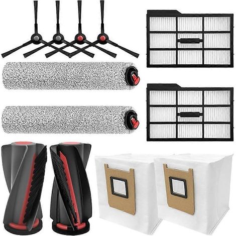 Set mit 12 Ersatzteilen für den Eufy E25 Omni/E28 Omni Staubsauger: Hauptbürste, Filter, Staubbeutel und Reinigungswalze. (1/5)