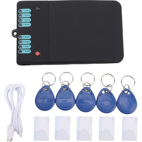 Lecteur de carte d'accès RFID 13.56Mhz, conception ergonomique, copieur portable NFC, graveur d'identification avec 5 clés et cartes T5577 (1/5)