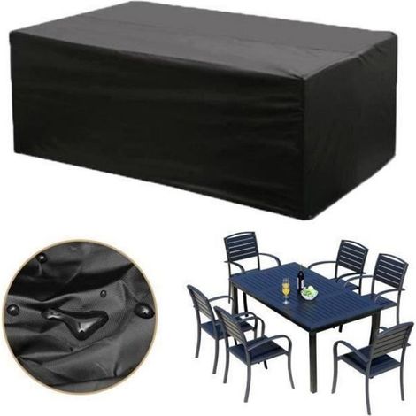 Housse Pour Mobilier De Jardin - Polyester PVC Étanche - Pour Salon De Jardin Extérieur - 180x120x74 Cm (1/4)