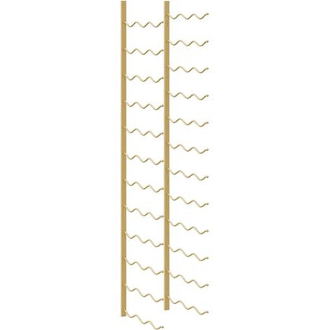 Botellero de pared para 36 botellas hierro dorado vidaXL