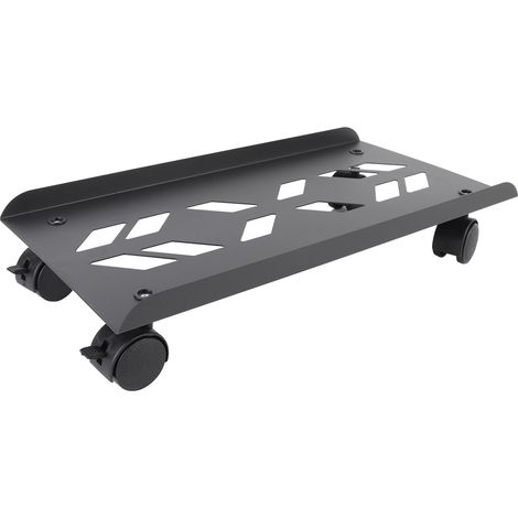 Support pour tour d'ordinateur avec roulettes, en acier ventilé, pour PC portable, idéal pour le gaming et les bureaux. Accessoires pour bureau et accessoires de bureau. (1/5)