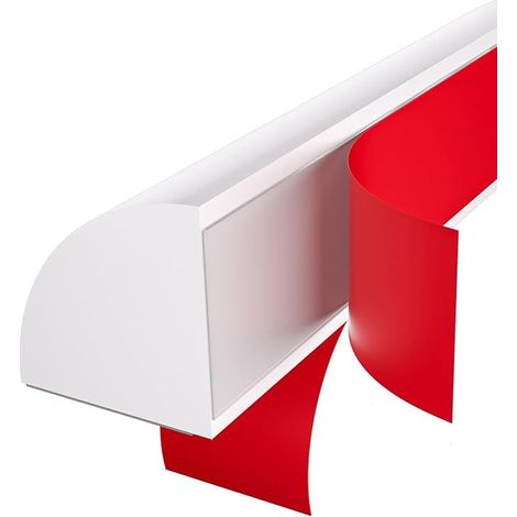 Forme en quart de cercle flexible, moulures décoratives flexibles, moulures murales autocollantes, double face (blanc, 200 cm) (1/5)