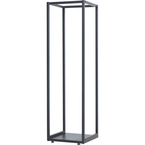 Portalegna per uso interno/esterno portalegna di design supporto per la conservazione della legna da ardere 35 x 35 x 120 cm acciaio laccato nero 030006294