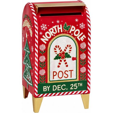 Ad Trend Cassetta Postale Decorativa Natalizia in Ferro 21x17xH36 cm – Decorazione di Natale (1/2)