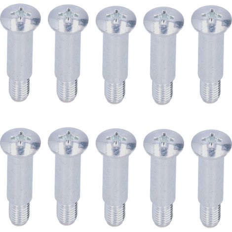 Lot de 10 Vis pour Roulettes Acier Robuste Filetage Profond 51mm Diamètre 9,6mm Fixation Solide Universelle Chariots Meubles (1/3)