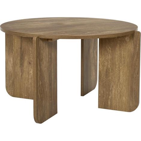 Table Basse Ronde "Heritage" 70cm Marron (1/5)